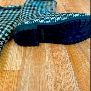 Ralph Lauren Rossalyn Houndstooth Rain Boots